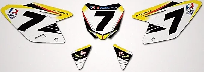 2008-2017 RMZ 450 Yoshimura Custom Number Plate Decals - BIKE NOT INCLUDED