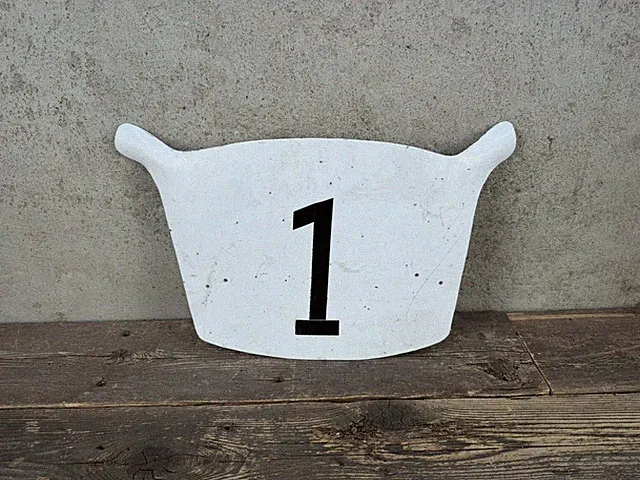 Bmx Number Plate White #1