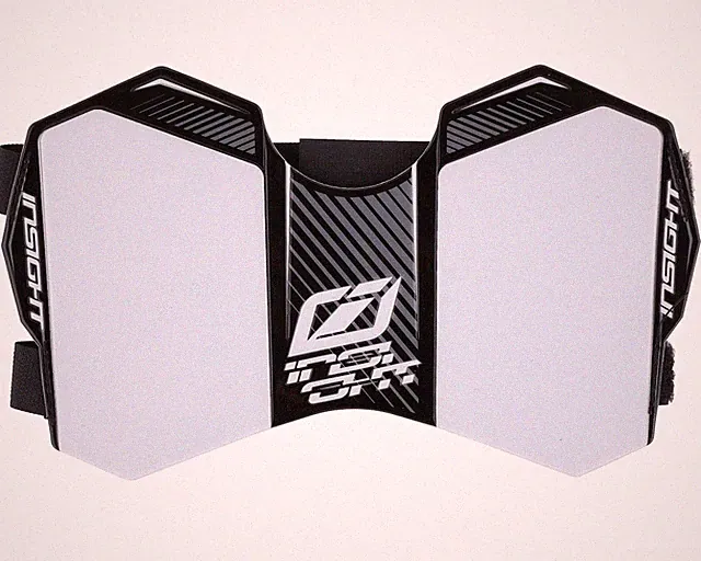 Insight BMX Side Frame Number Plate (Black/White) (Side) [INPLFUSWHBK]