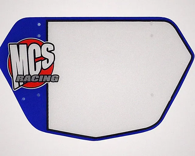 MCS BMX NUMBER PLATE MINI (SMALL) BLUE