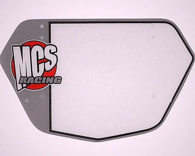 MCS BMX NUMBER PLATE MINI (SMALL) GREY
