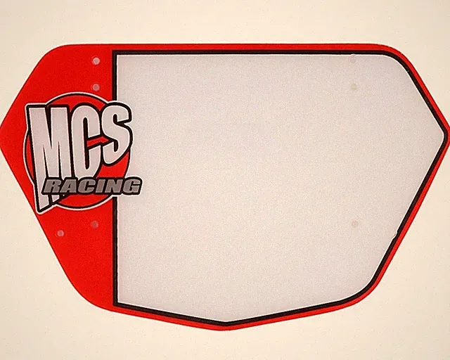 MCS BMX NUMBER PLATE MINI (SMALL) RED