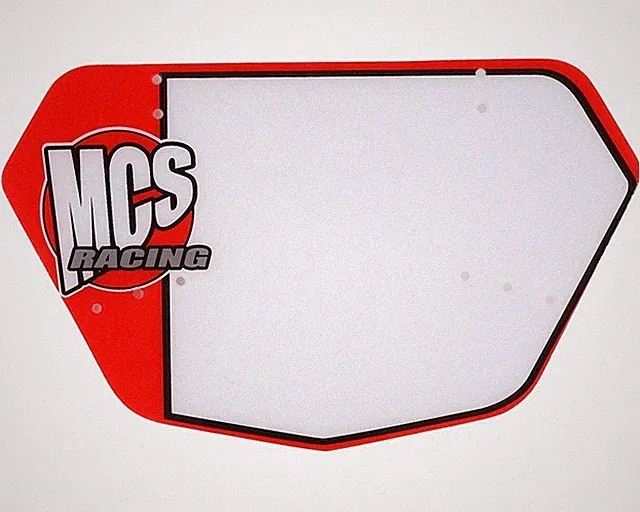 MCS BMX NUMBER PLATE PRO (LARGE) RED