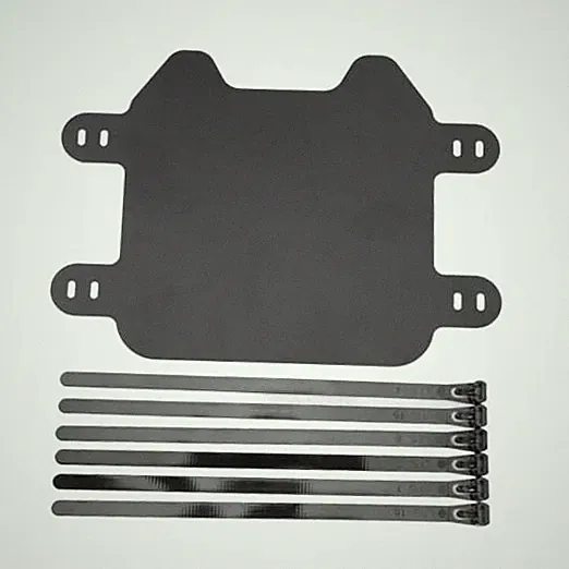 Number Plate, ABS E Bike Plate, Matte Black Dirt Bike Front Plate with 6Pcs