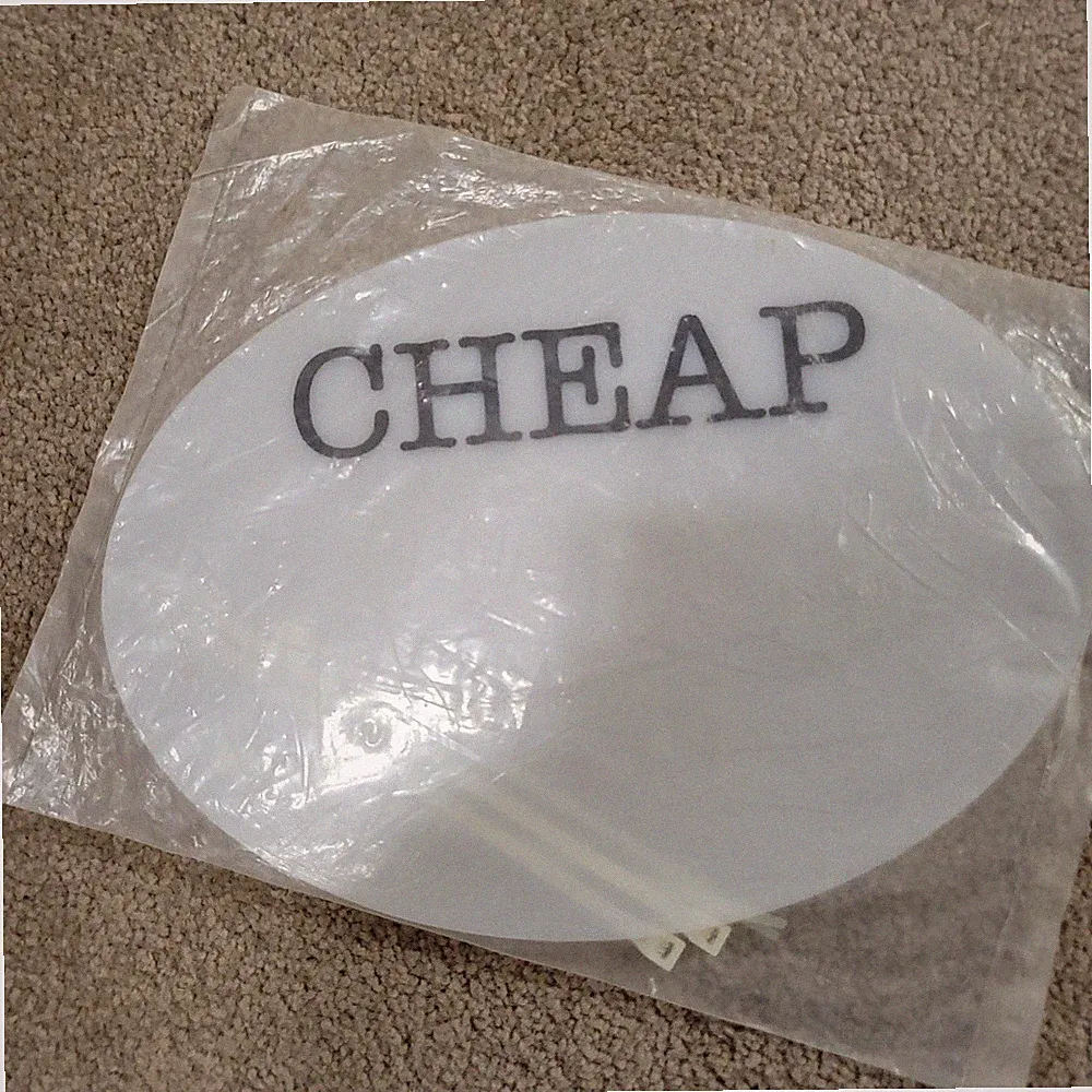 Old mid School NOS Cheap white oval BMX Bike number plate