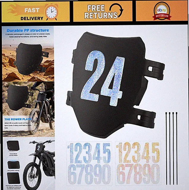 Universal Electric Bike Number Plate - Durable Protective Fit for Q20, S1/S2/Y1/