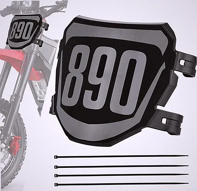 Universal Electric Dirt Bike Ebike Front Number Plate with 3 Set 0-9 -Number DIY